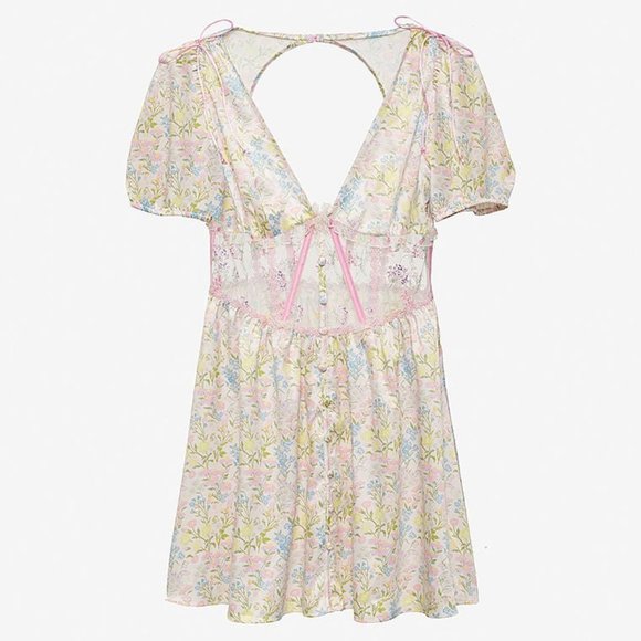 For Love And Lemons | Dresses | For Love Lemons Glitter Garden Cap Sleeve  Dress | Poshmark